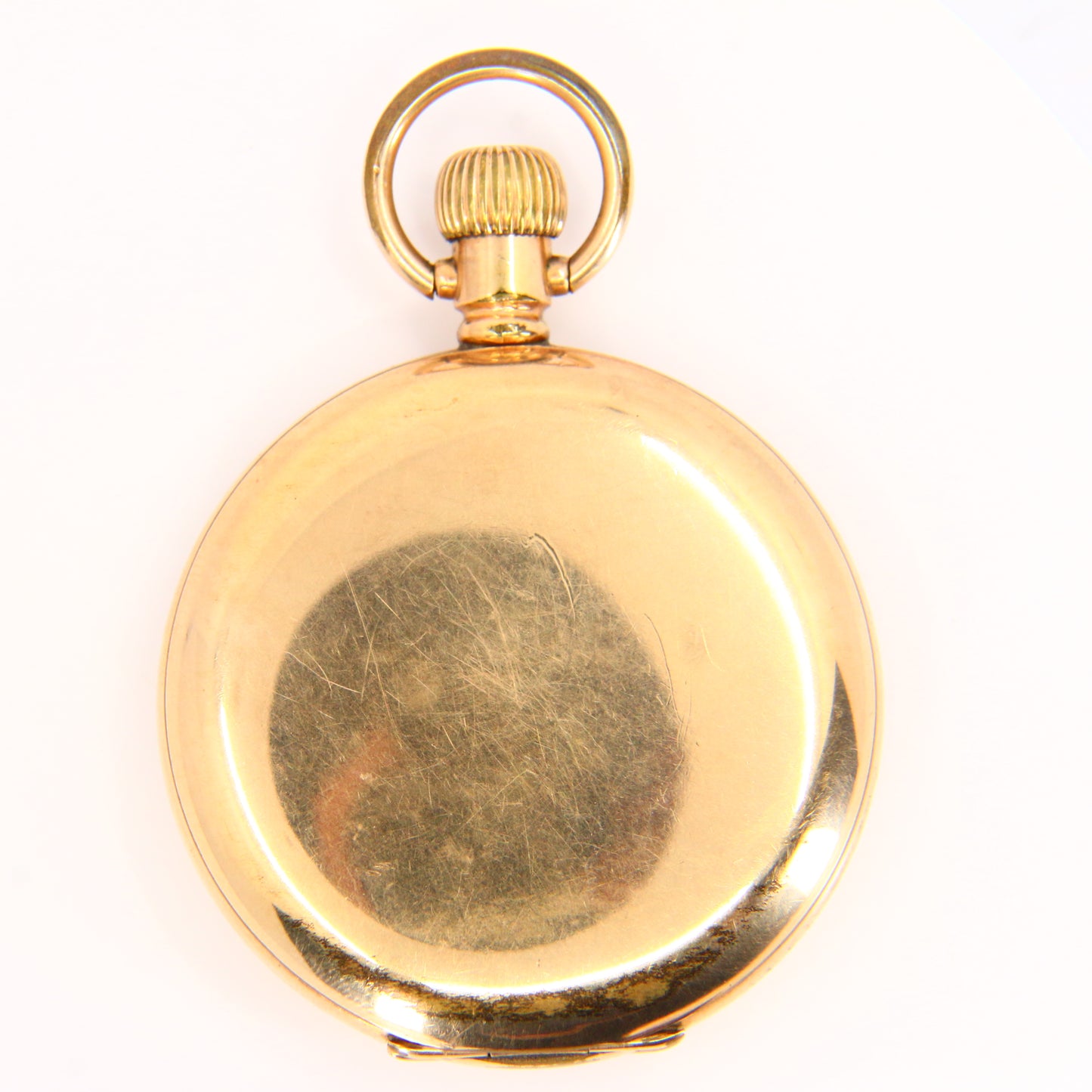 Antique Gold Plated Swiss Full Hunter Pocket Watch Keyless 50mm 15 Jewelled Boxed Running Gift