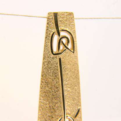 Vintage 9ct Orla Gorie Pendant – Hallmarked Solid Gold Rennie Mackintosh Drop Pendant