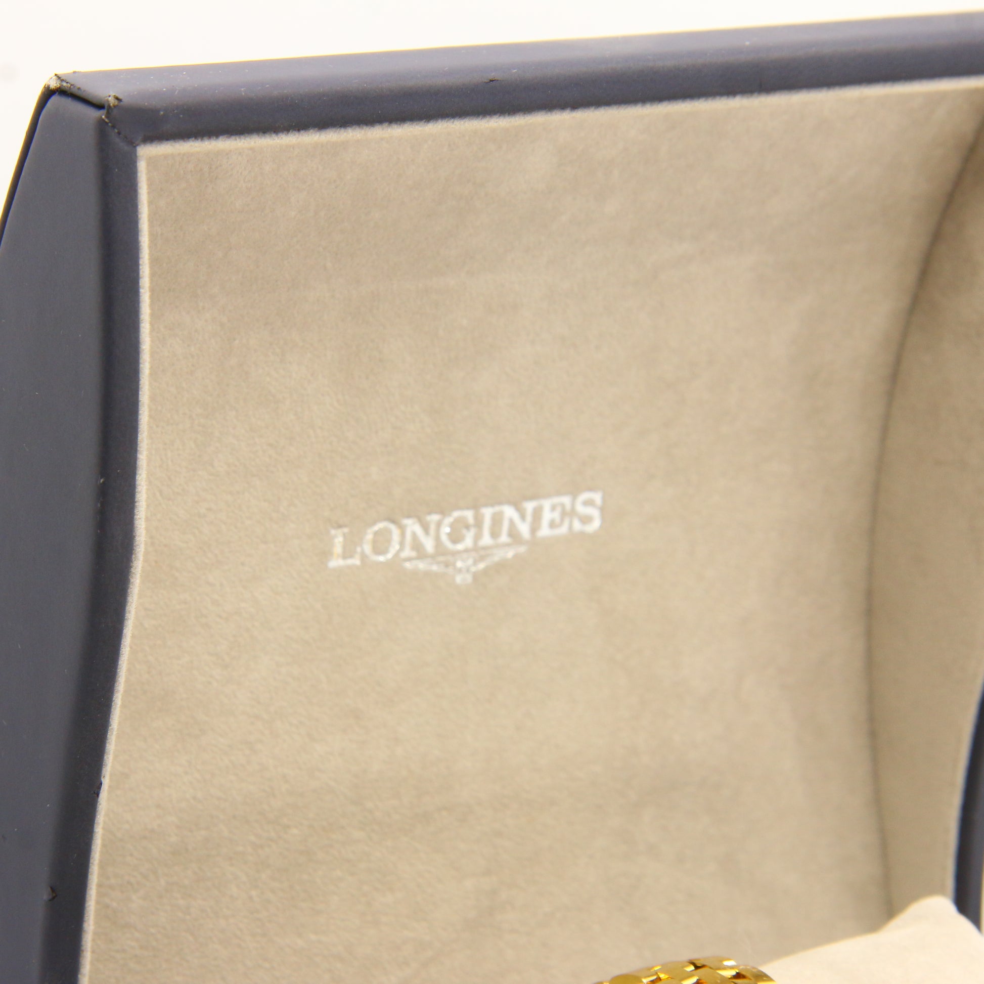 18ct gold longines dolcevita quartz 18 carat gold watch boxed - 9