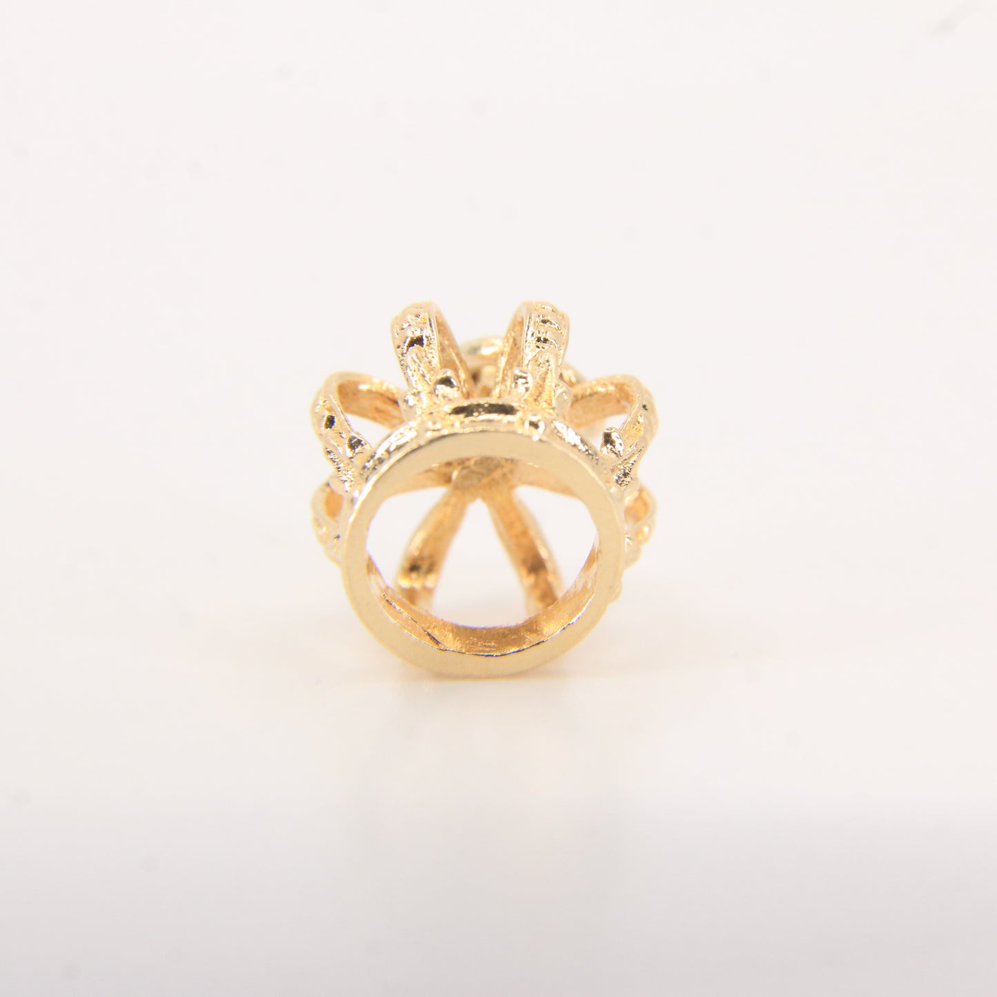 Vintage 9ct Yellow Gold Crown Charm Pendant Royal Symbol Lucky Jewellery Gift