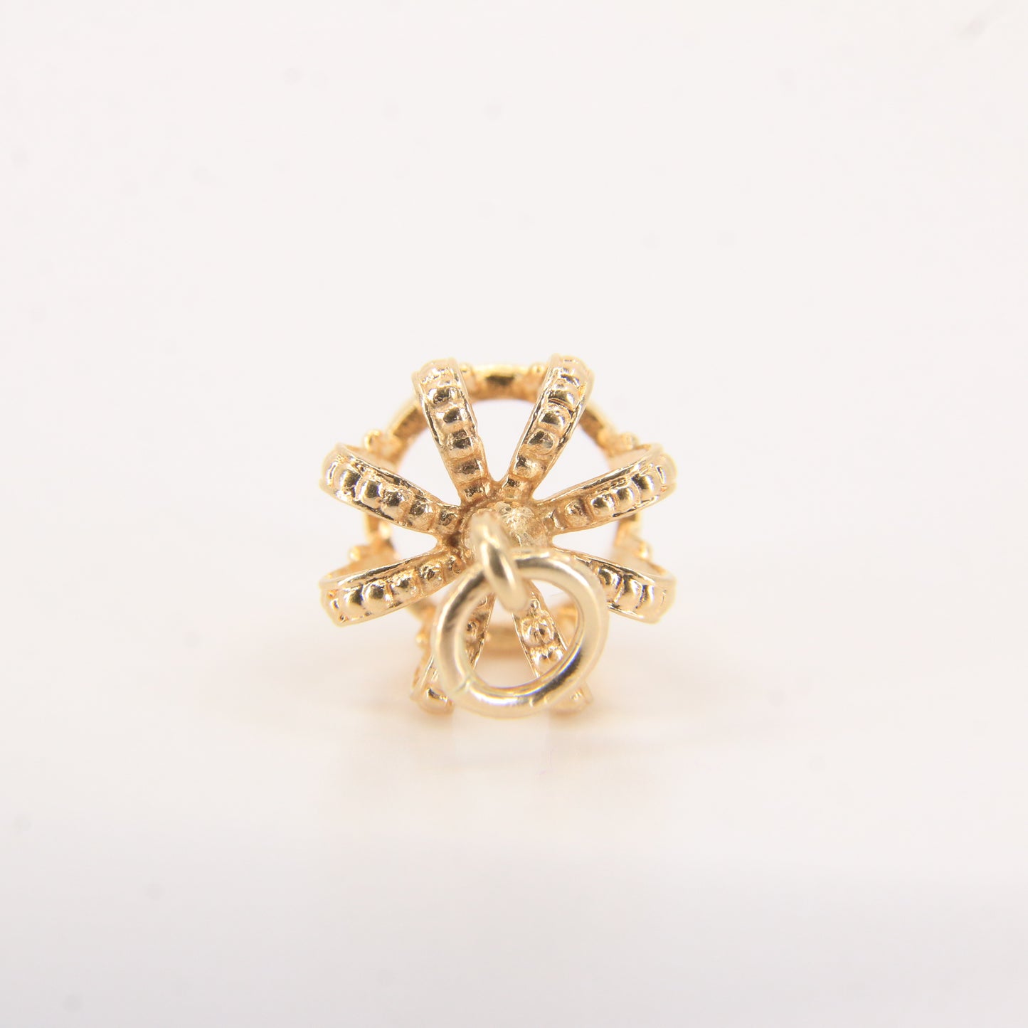 Vintage 9ct Yellow Gold Crown Charm Pendant Royal Symbol Lucky Jewellery Gift
