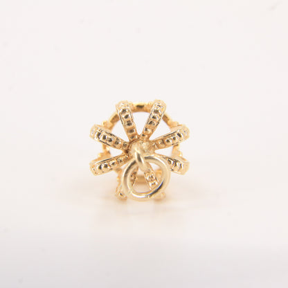 Vintage 9ct Yellow Gold Crown Charm Pendant Royal Symbol Lucky Jewellery Gift