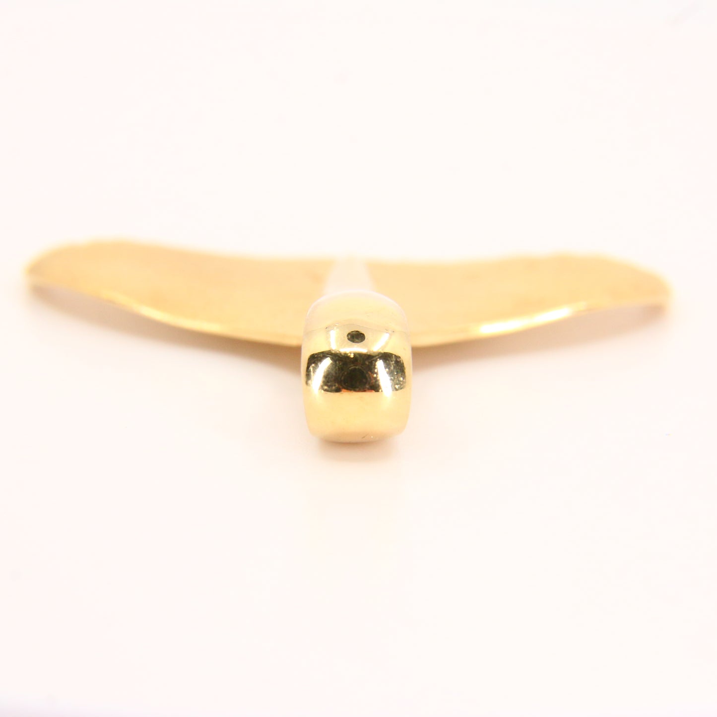 Vintage 14K Gold Whale Tail Pendant 14 Carat Yellow Gold Protection Charm Gift