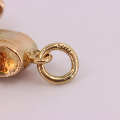 Vintage 9ct Hallmarked Gold Shoemaker Charm Couple Moving Kiss Pendant Love Gift