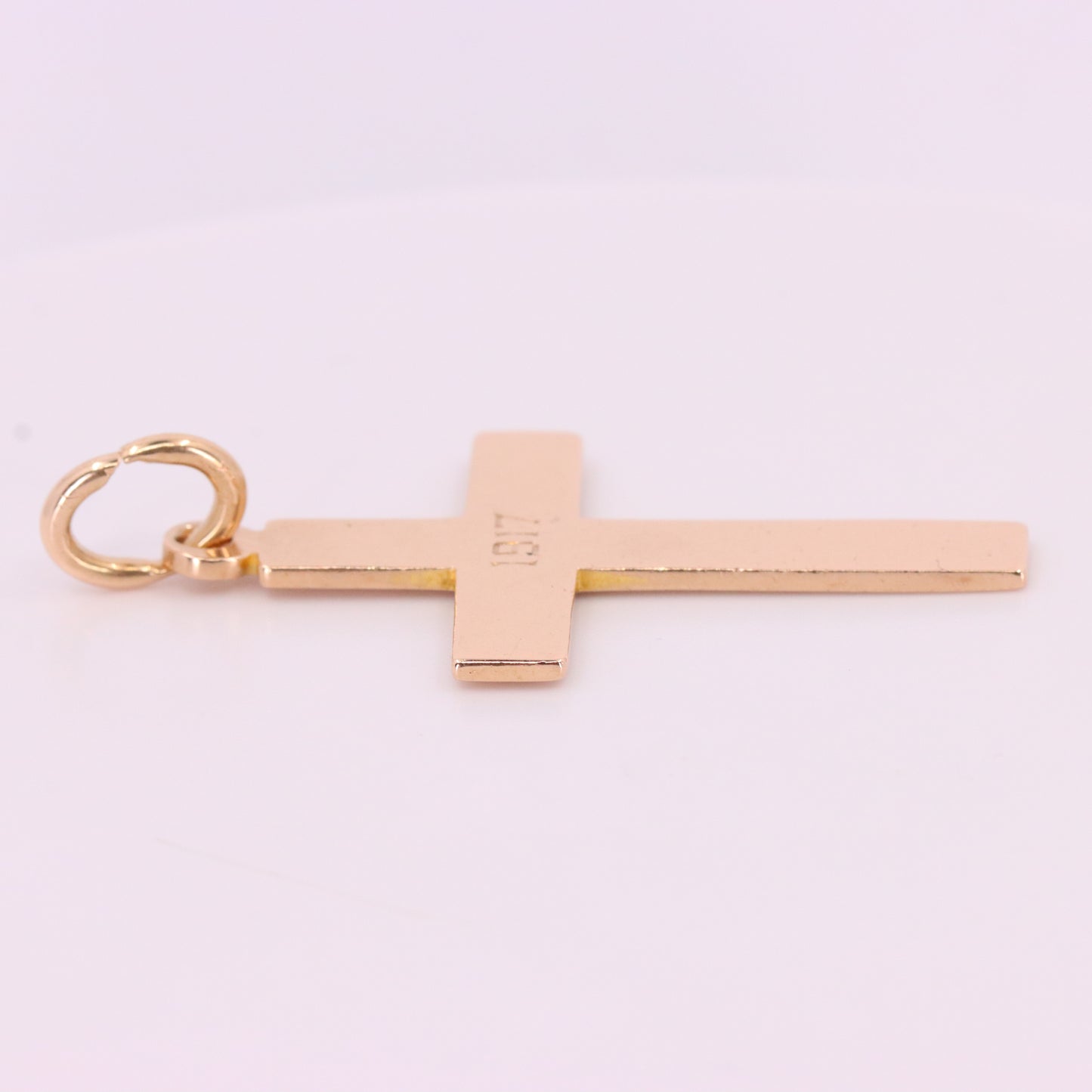Antique 9ct Hallmarked 1917 Yellow Gold Cross Pendant Religious Charm