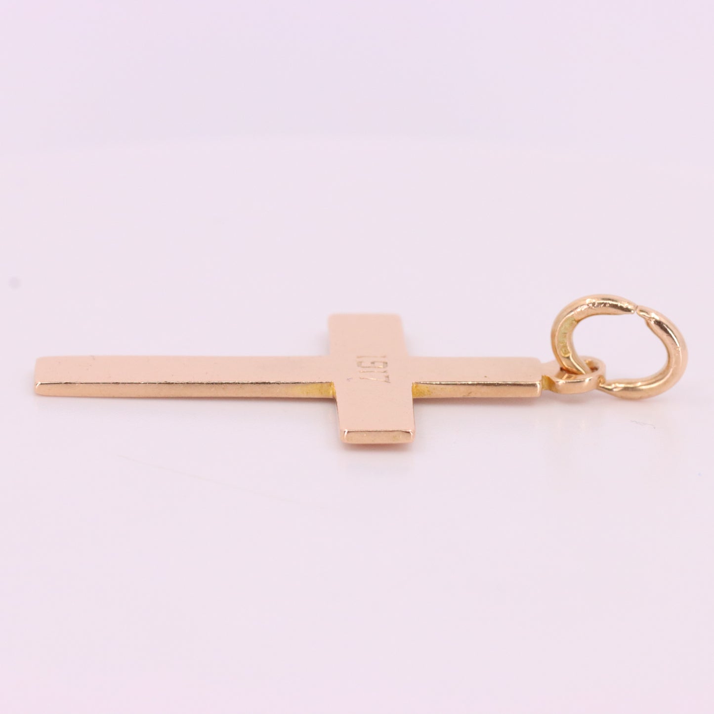 Antique 9ct Hallmarked 1917 Yellow Gold Cross Pendant Religious Charm