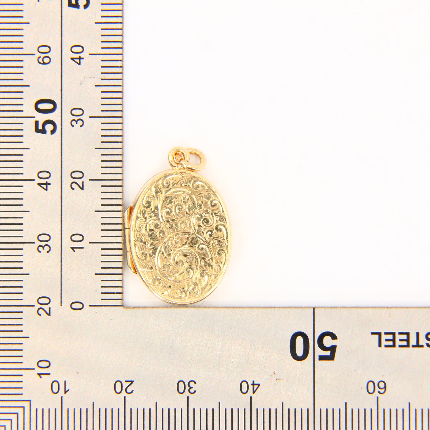 Vintage 9ct Gold 2 Photo Detailed Locket Pendant Hallmarked Yellow Gold Charm