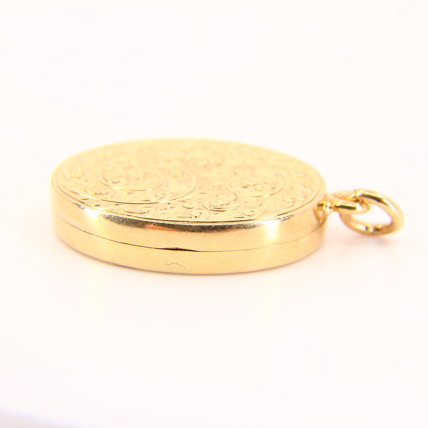 Vintage 9ct Gold 2 Photo Detailed Locket Pendant Hallmarked Yellow Gold Charm