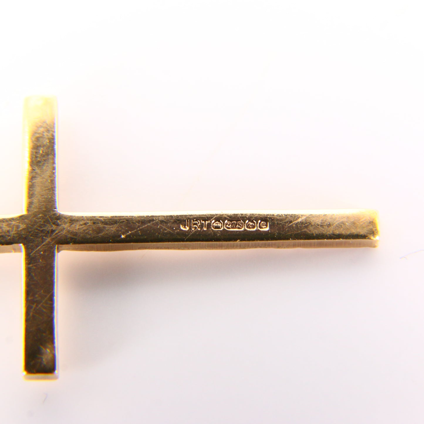 Vintage 9ct Gold Detailed Front Cross Pendant Fully Hallmarked Yellow Gold Small Cross Gift