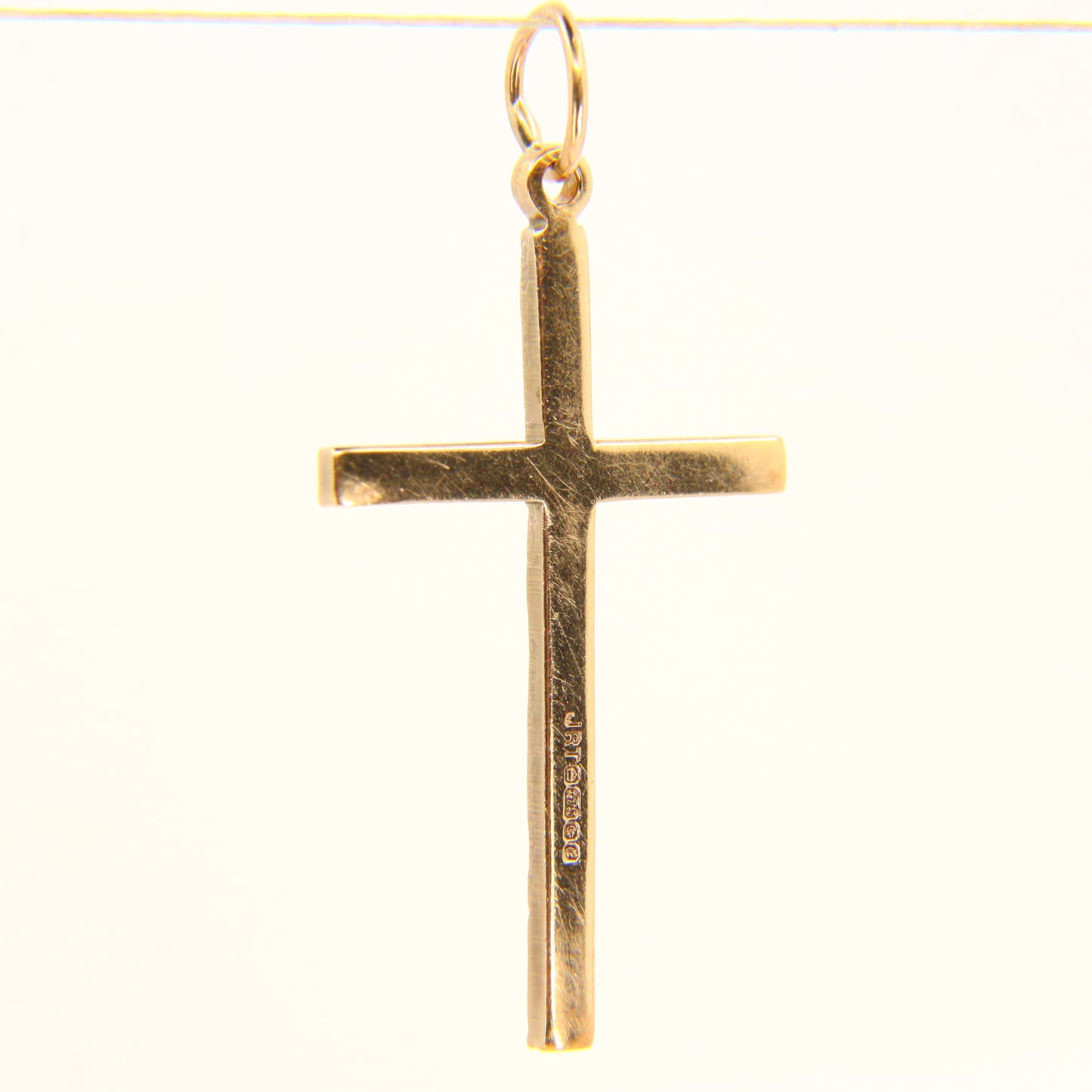 Vintage 9ct Gold Detailed Front Cross Pendant Fully Hallmarked Yellow Gold Small Cross Gift