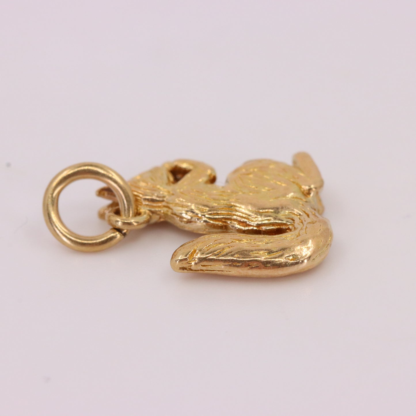 Vintage 9ct Hallmarked Gold Eating Squirrel Charm Pendant Woodland Animal Gift