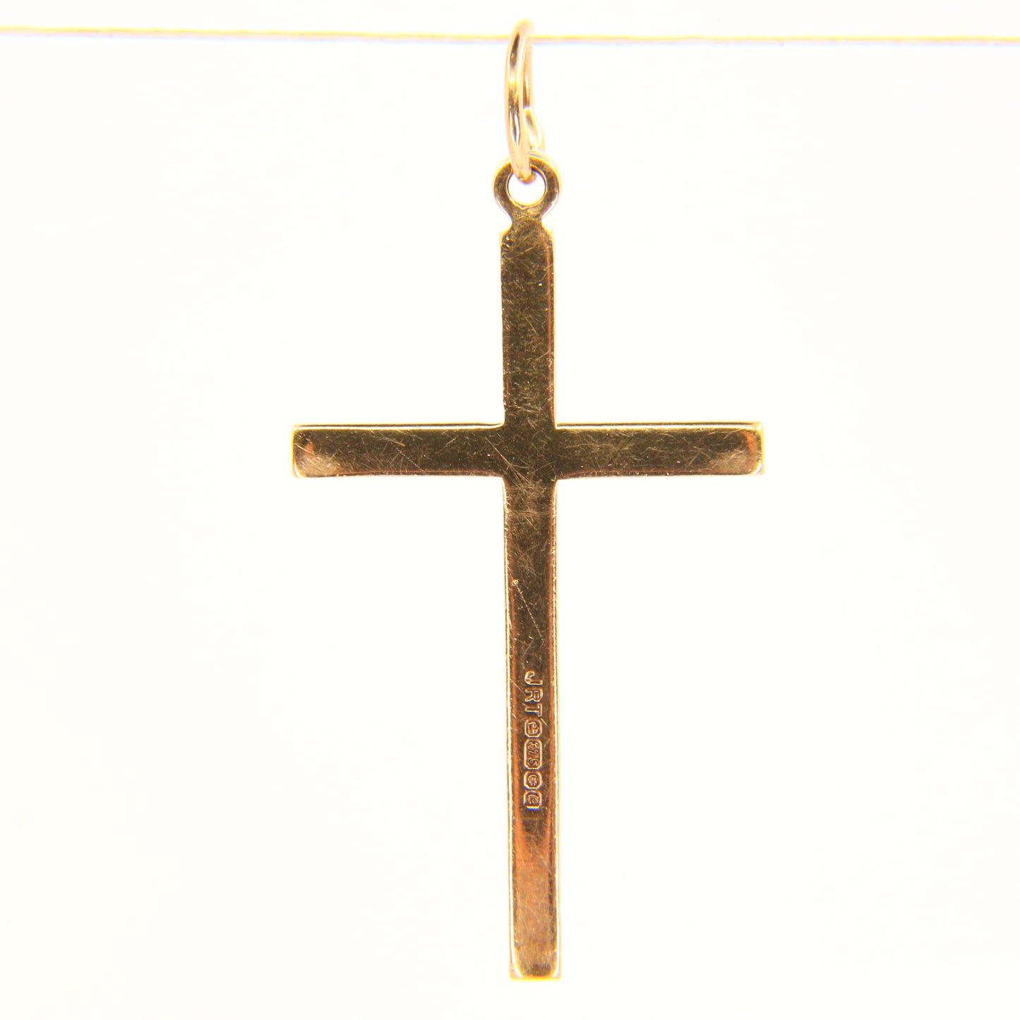 Vintage 9ct Gold Detailed Front Cross Pendant Fully Hallmarked Yellow Gold Small Cross Gift