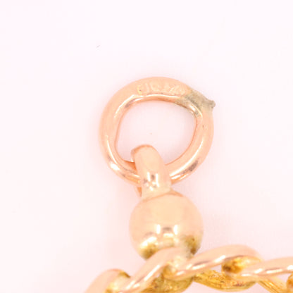 Antique 9ct Hallmarked  Yellow Gold Citrine Spinner Fob Pendant Charm Gift