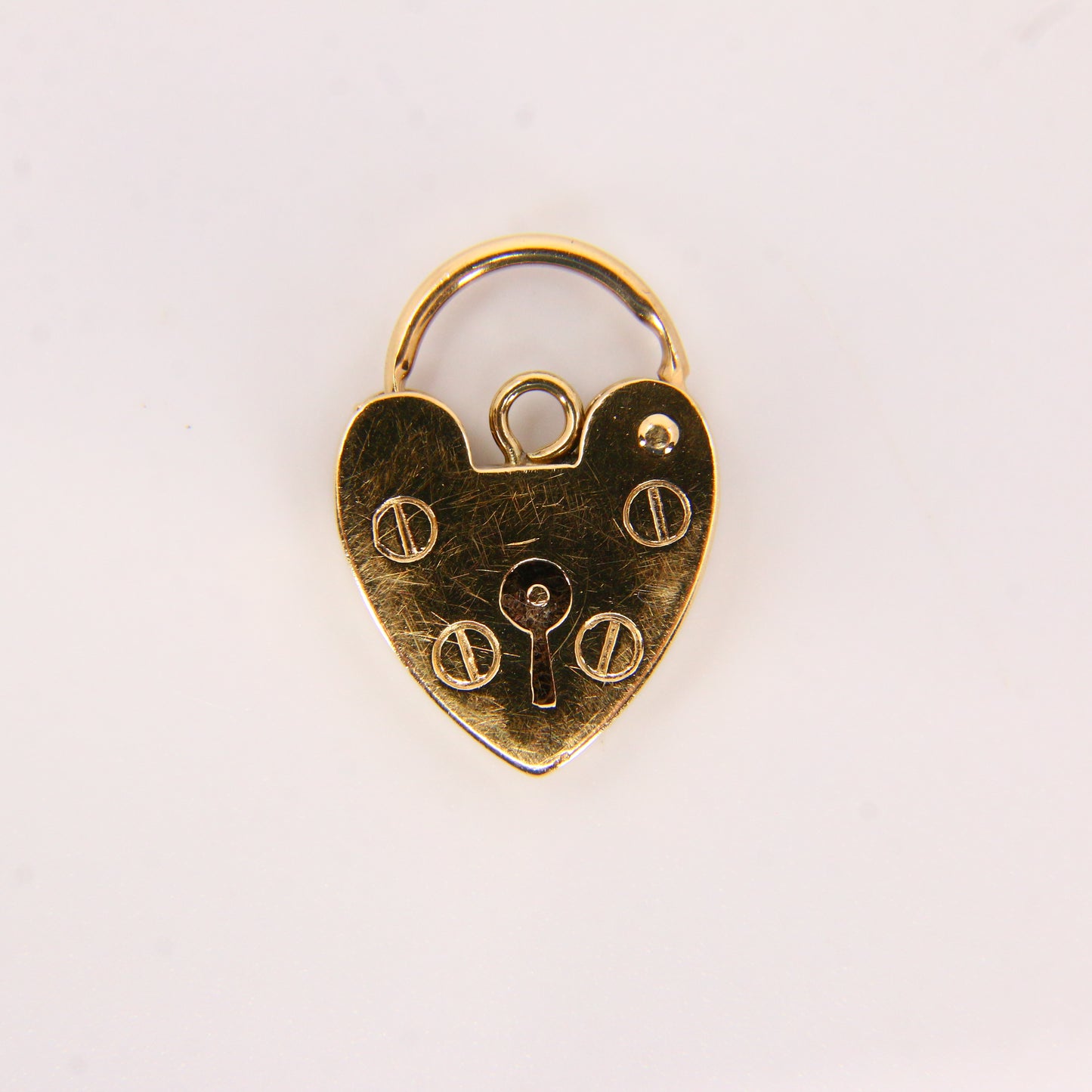 Vintage 9ct Gold Heart Padlock Charm – Hallmarked Solid Gold Gift