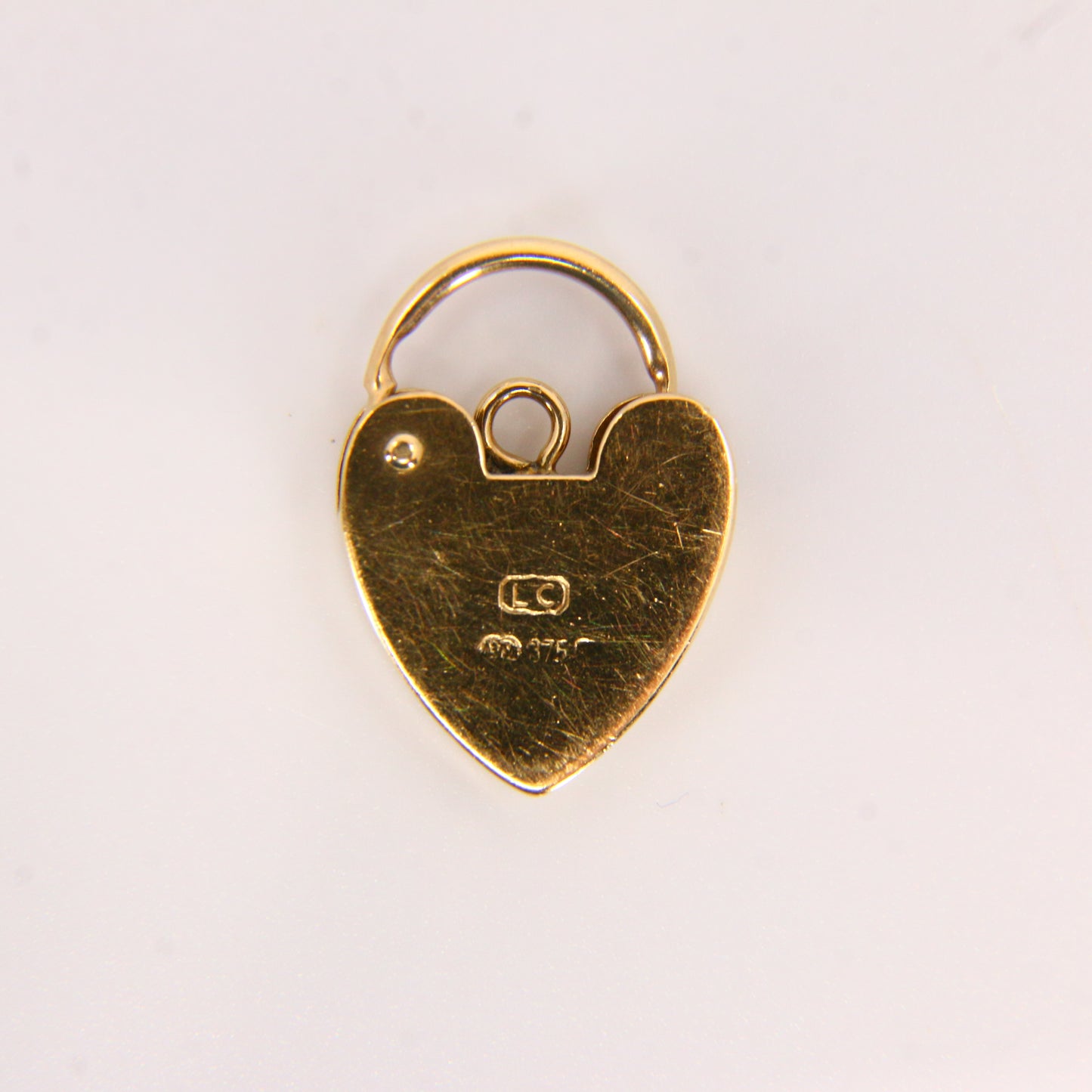Vintage 9ct Gold Heart Padlock Charm – Hallmarked Solid Gold Gift