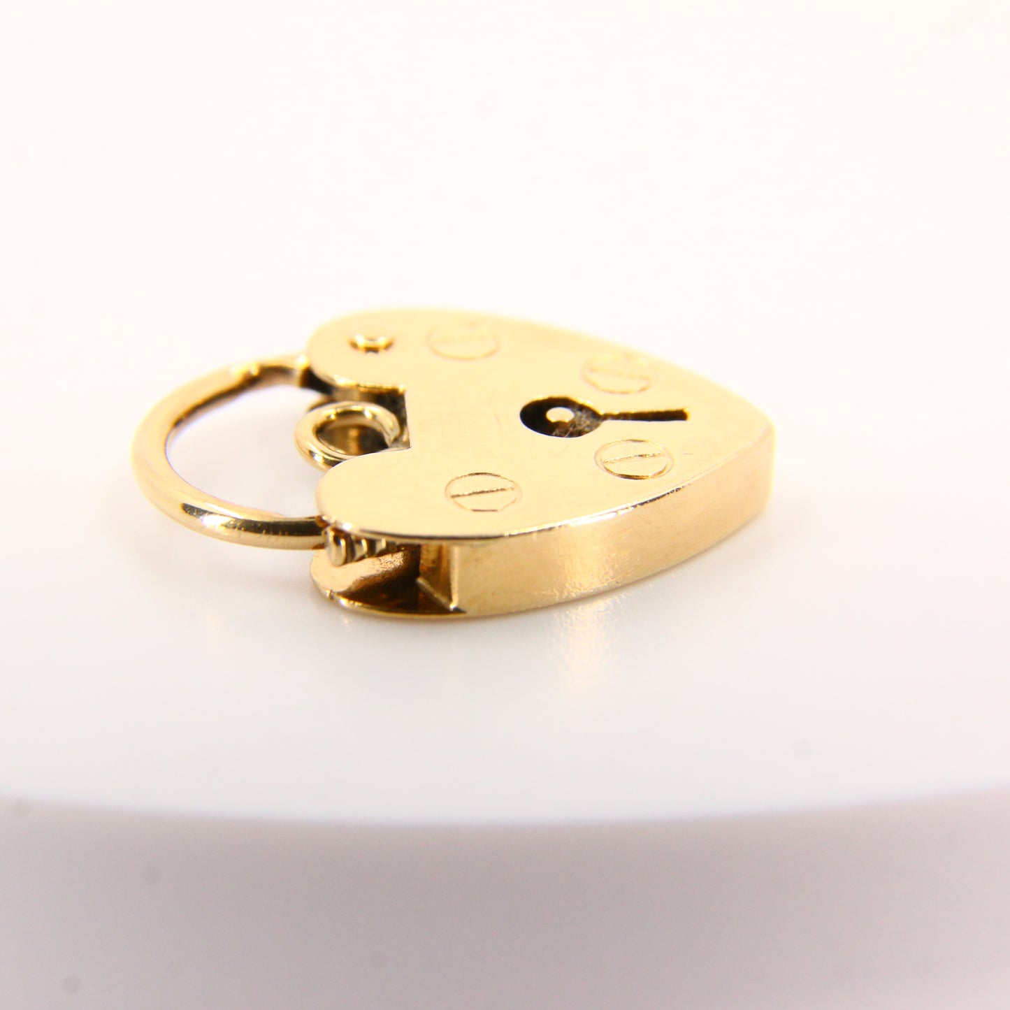 Vintage 9ct Gold Heart Padlock Charm – Hallmarked Solid Gold Gift