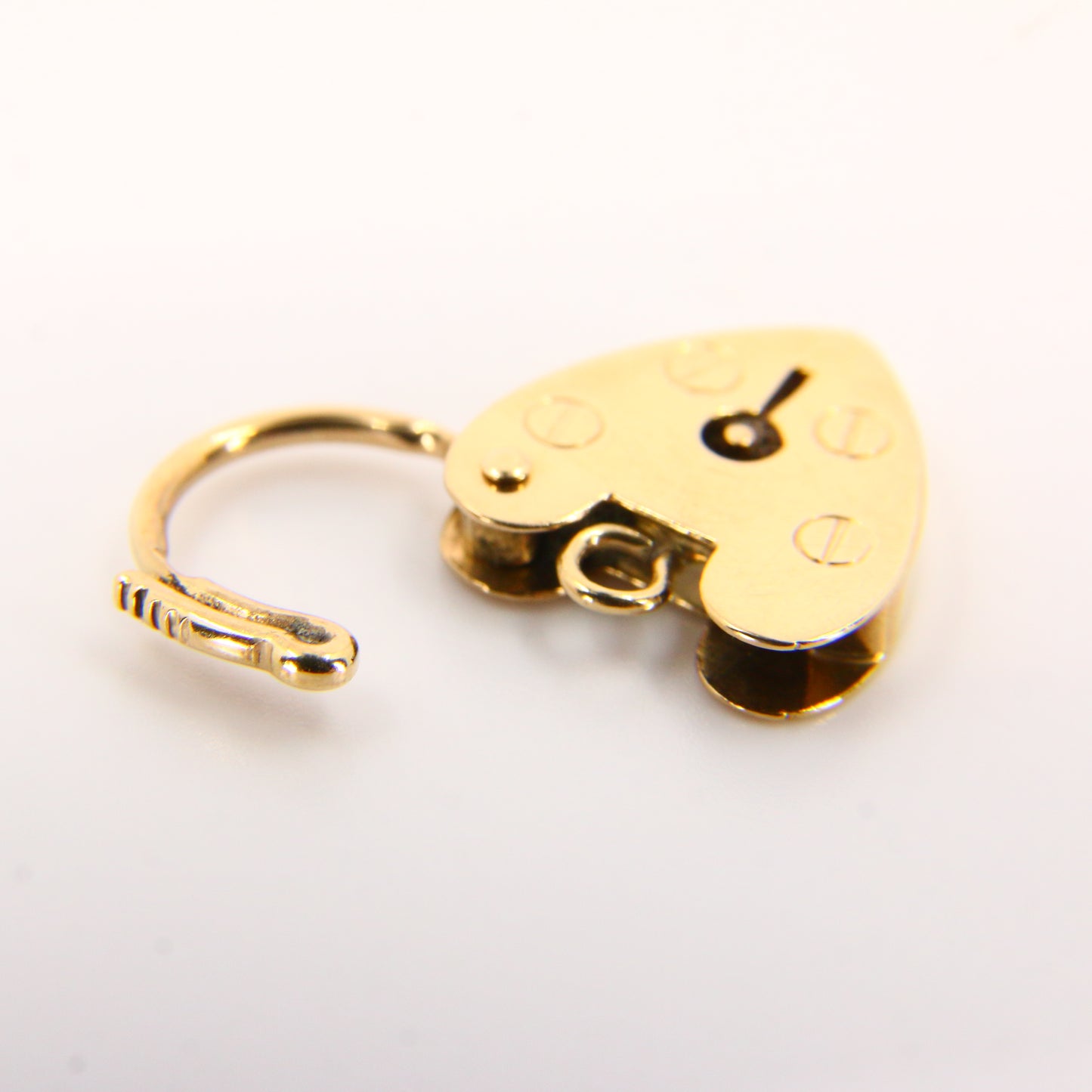 Vintage 9ct Gold Heart Padlock Charm – Hallmarked Solid Gold Gift
