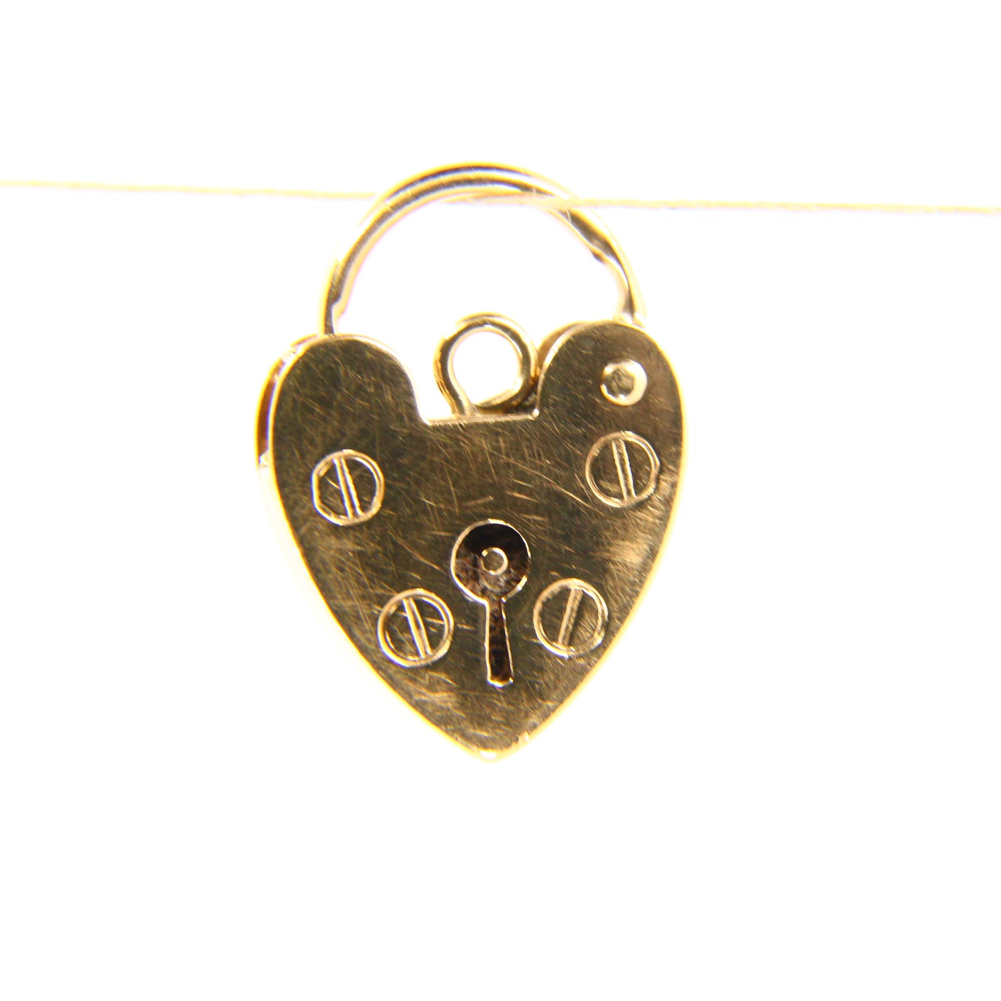 Vintage 9ct Gold Heart Padlock Charm – Hallmarked Solid Gold Gift