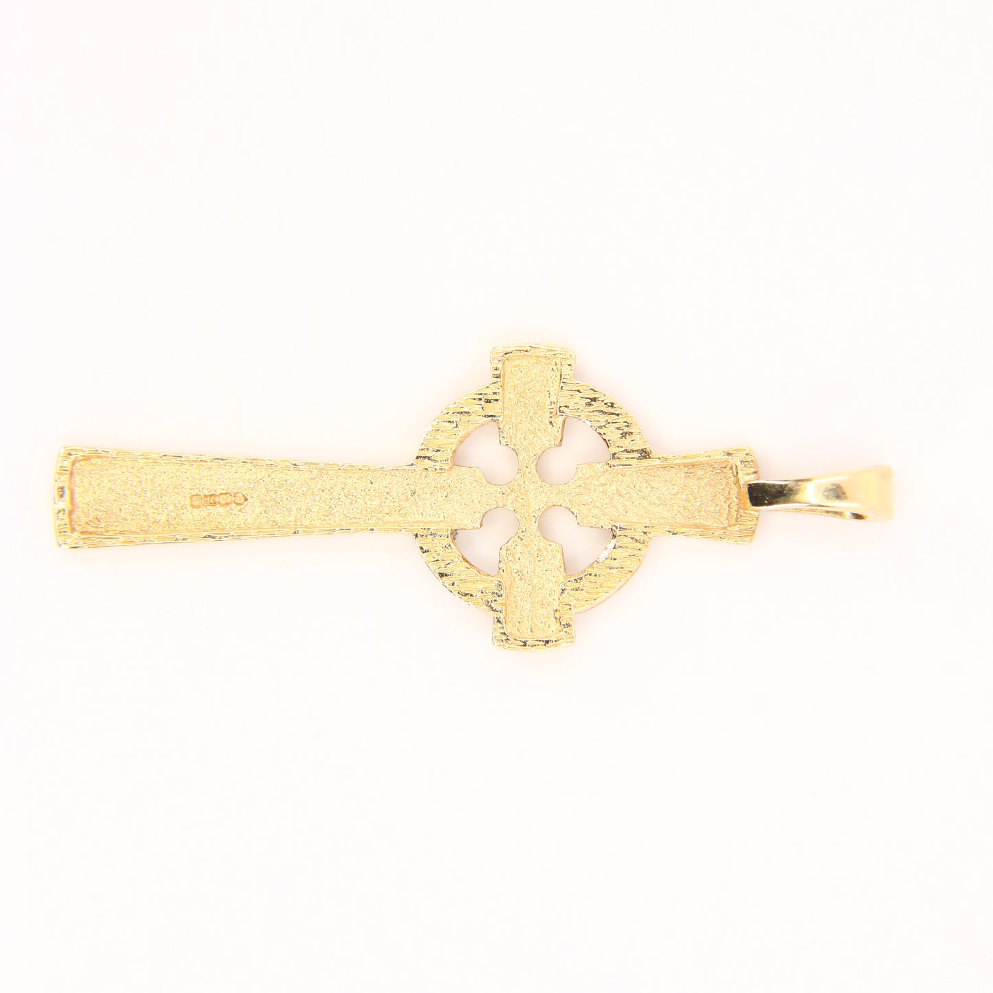 Vintage 9ct Gold Celtic Gold Cross Pendant Hallmarked Yellow Gold Charm Traditional Cross