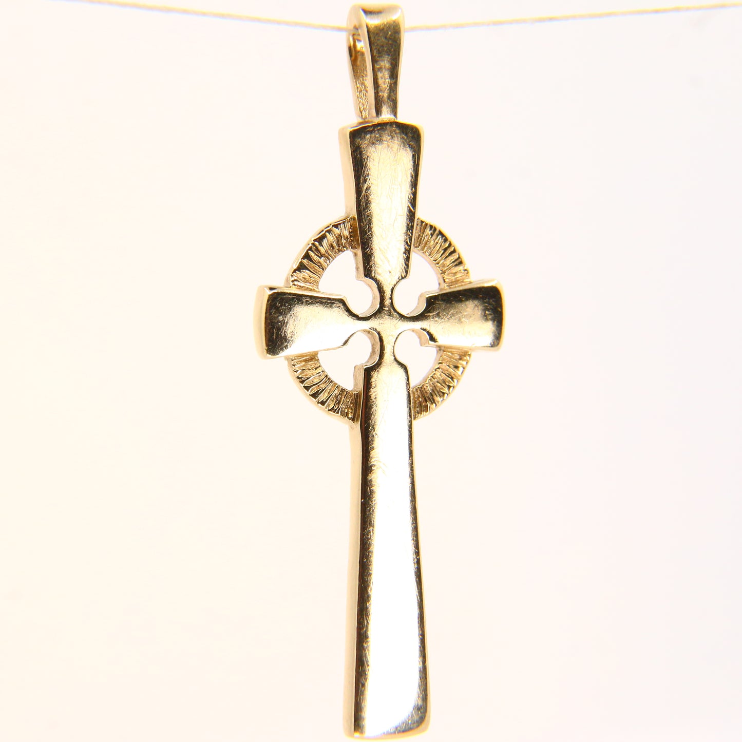 Vintage 9ct Gold Celtic Gold Cross Pendant Hallmarked Yellow Gold Charm Traditional Cross