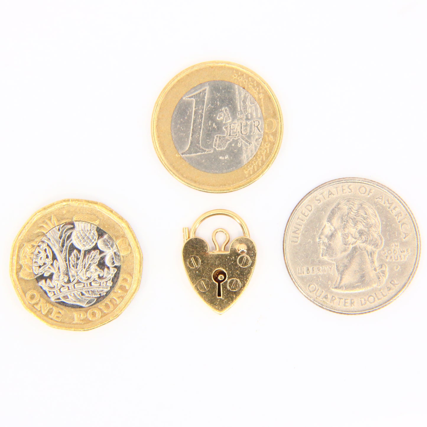 Vintage 9ct Gold Heart Padlock Charm – Hallmarked Solid Gold Gift