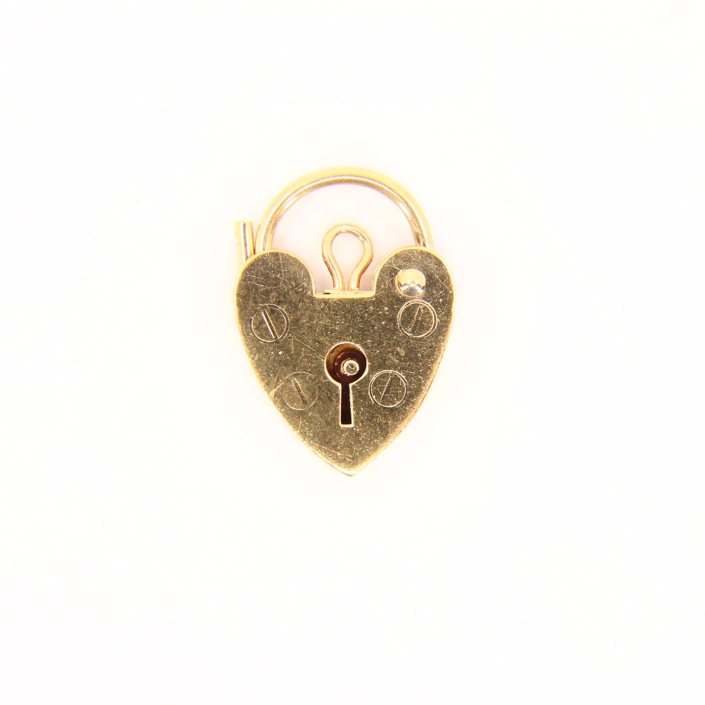 Vintage 9ct Gold Heart Padlock Charm – Hallmarked Solid Gold Gift