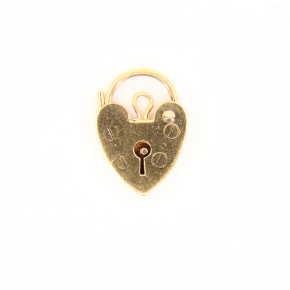 Vintage 9ct Gold Heart Padlock Charm – Hallmarked Solid Gold Gift