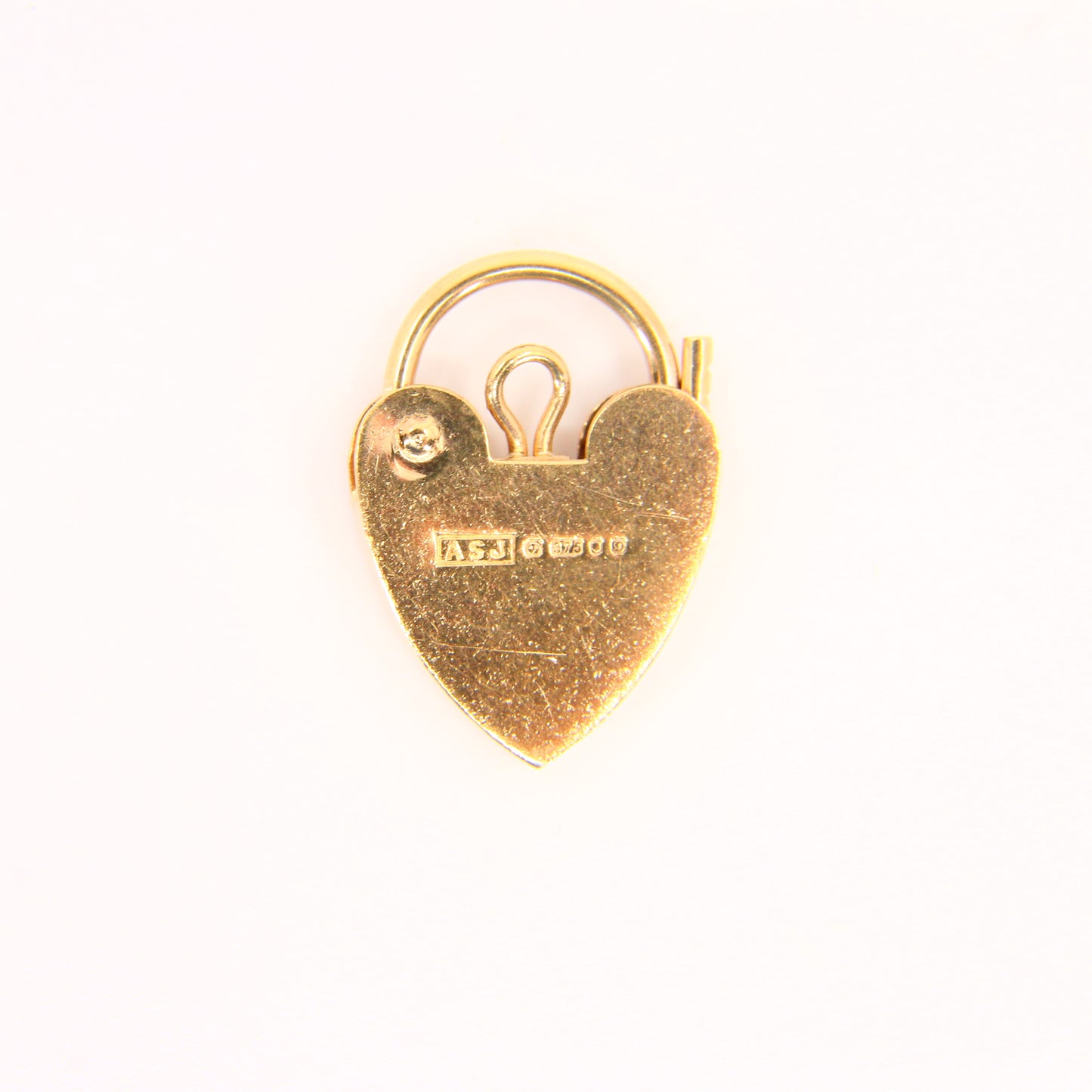 Vintage 9ct Gold Heart Padlock Charm – Hallmarked Solid Gold Gift