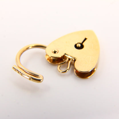 Vintage 9ct Gold Heart Padlock Charm – Hallmarked Solid Gold Gift