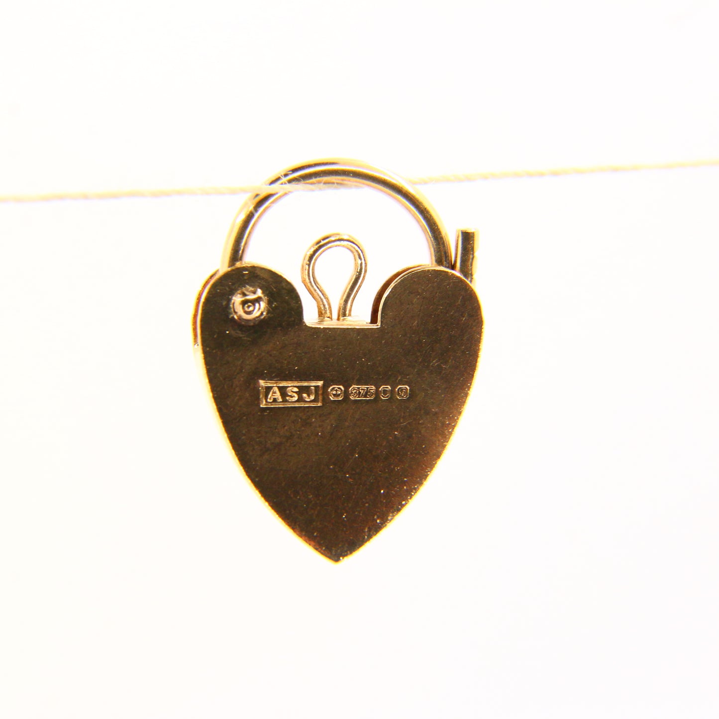 Vintage 9ct Gold Heart Padlock Charm – Hallmarked Solid Gold Gift