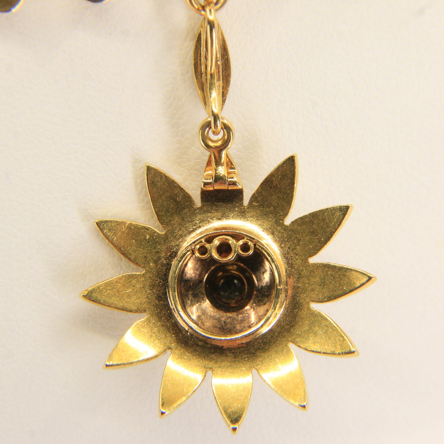 Antique 15ct Yellow Gold Seed Pearl Pendant Necklace With Earrings Jewellery Set