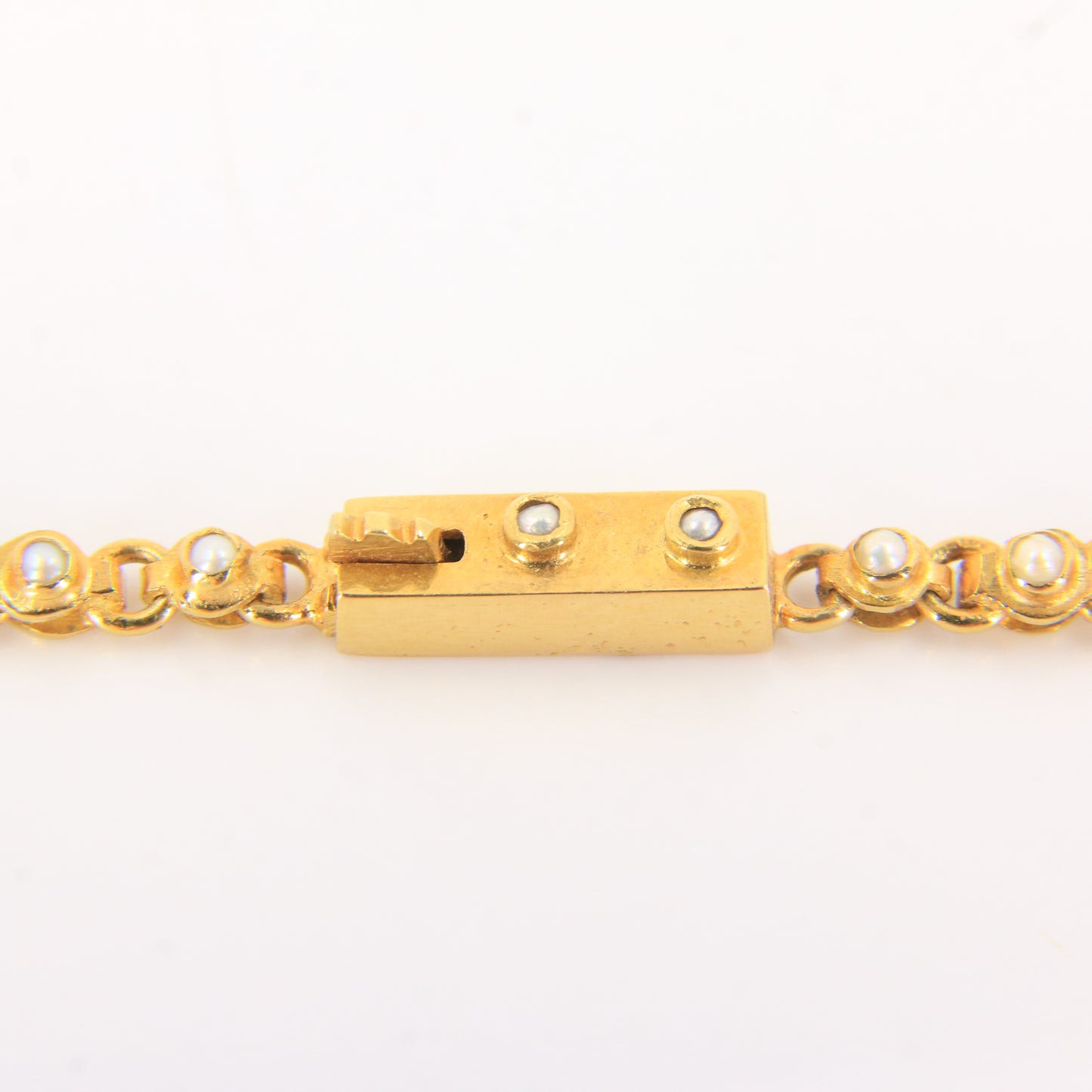 Antique 15ct Yellow Gold Seed Pearl Pendant Necklace With Earrings Jewellery Set