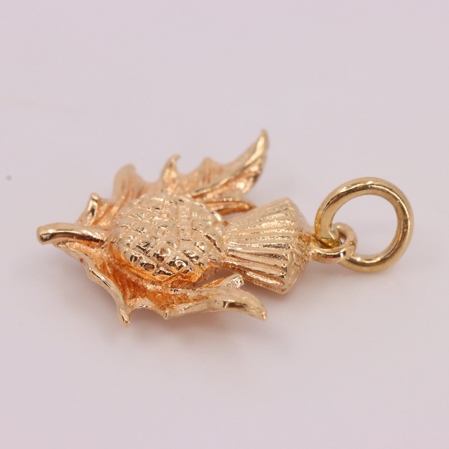 Vintage 9ct Hallmarked Gold Flower Of Scotland Thistle Charm Scottish Pendant