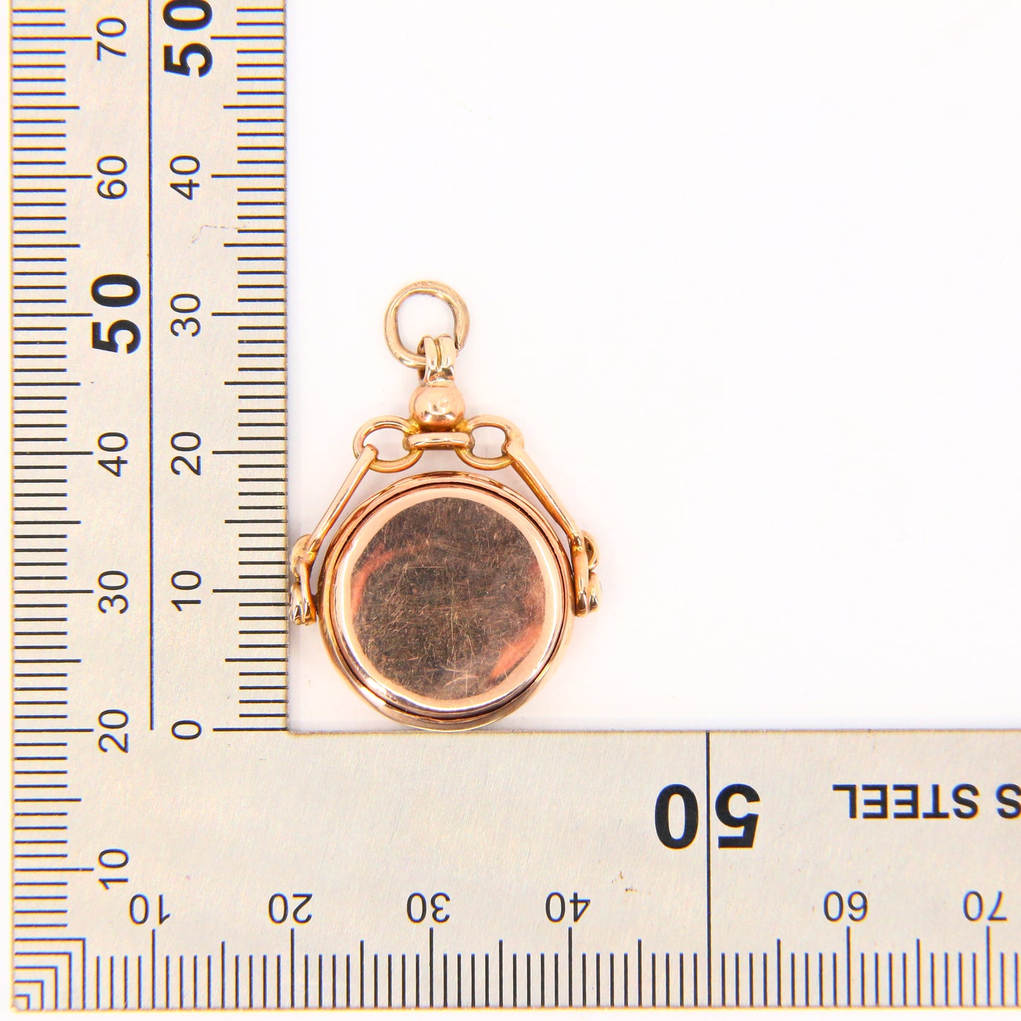 Antique 9ct Full Gold Swivel Fob Charm Pendant Rose Gold Hallmarked Gift