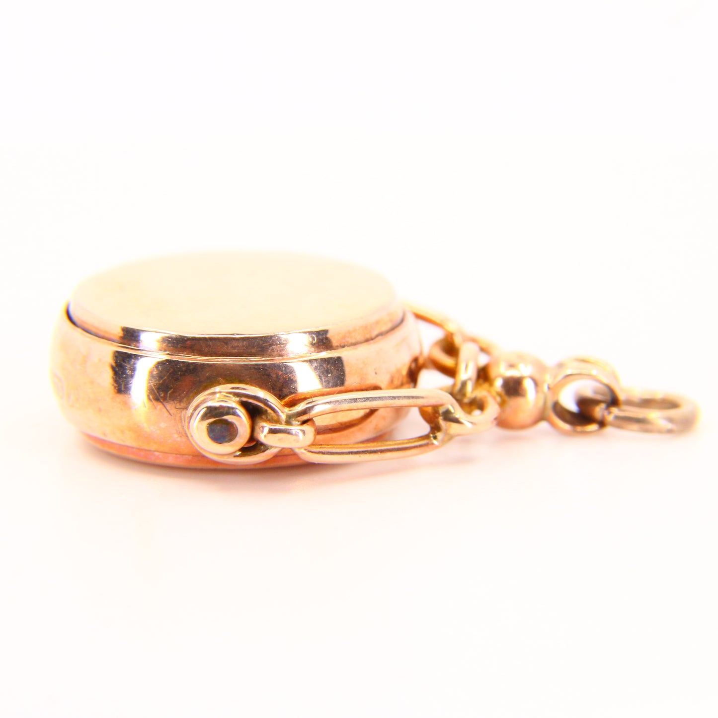 Antique 9ct Full Gold Swivel Fob Charm Pendant Rose Gold Hallmarked Gift