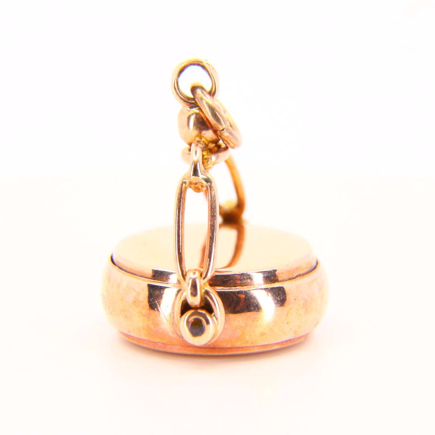 Antique 9ct Full Gold Swivel Fob Charm Pendant Rose Gold Hallmarked Gift