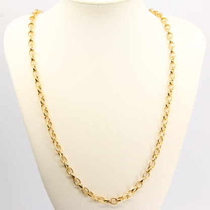 Vintage  9 Carat Gold Belcher Chain Necklace Hallmarked