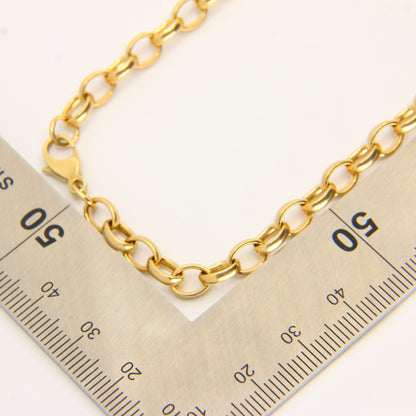 Vintage  9 Carat Gold Belcher Chain Necklace Hallmarked