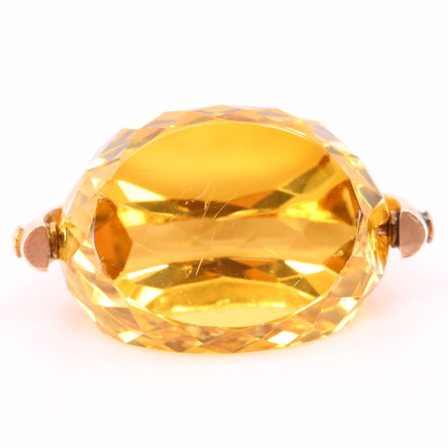 Antique 9ct Hallmarked Citrine Spinner Fob Pendant Yellow Gold Watch Fob Gift