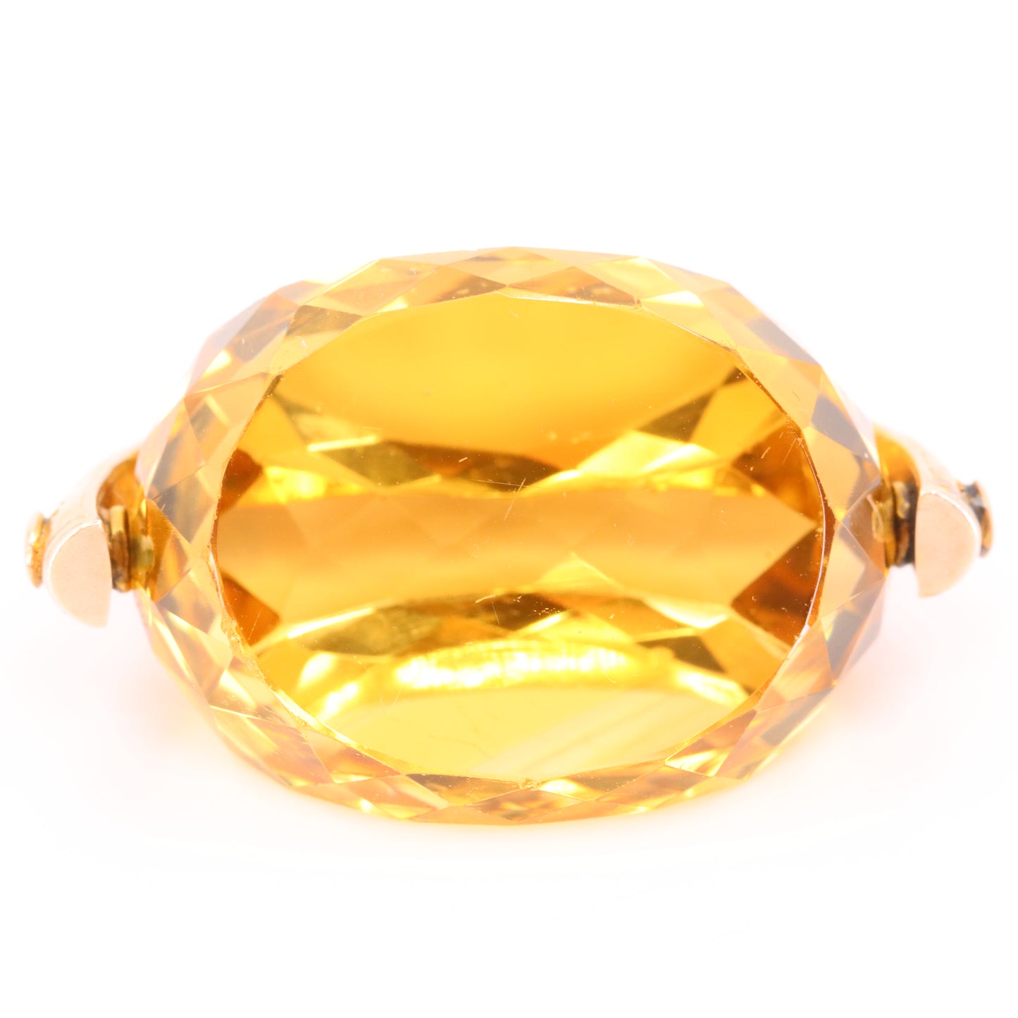 Antique 9ct Hallmarked Citrine Spinner Fob Pendant Yellow Gold Watch Fob Gift