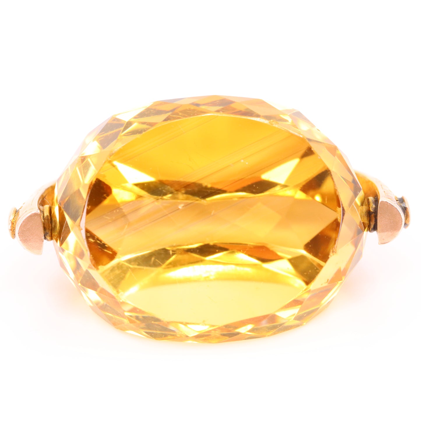 Antique 9ct Hallmarked Citrine Spinner Fob Pendant Yellow Gold Watch Fob Gift