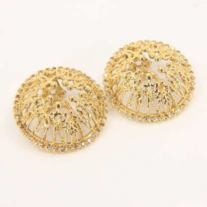 Vintage 18ct Hallmarked Stuart Devlin “The People” Yellow Gold & Diamond Clip-On Earrings