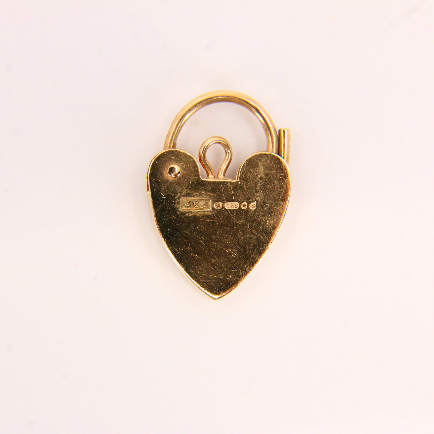 Vintage 9ct Gold Heart Lock Charm – Hallmarked Yellow Gold