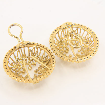 Vintage 18ct Hallmarked Stuart Devlin “The People” Yellow Gold & Diamond Clip-On Earrings