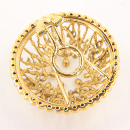 Vintage 18ct Hallmarked Stuart Devlin “The People” Yellow Gold & Diamond Clip-On Earrings