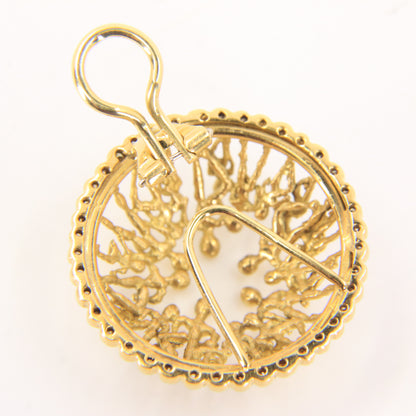 Vintage 18ct Hallmarked Stuart Devlin “The People” Yellow Gold & Diamond Clip-On Earrings