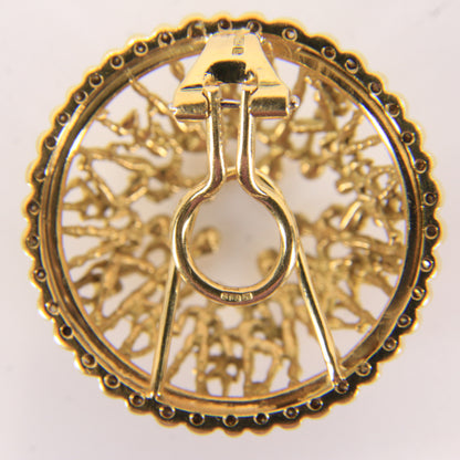 Vintage 18ct Hallmarked Stuart Devlin “The People” Yellow Gold & Diamond Clip-On Earrings