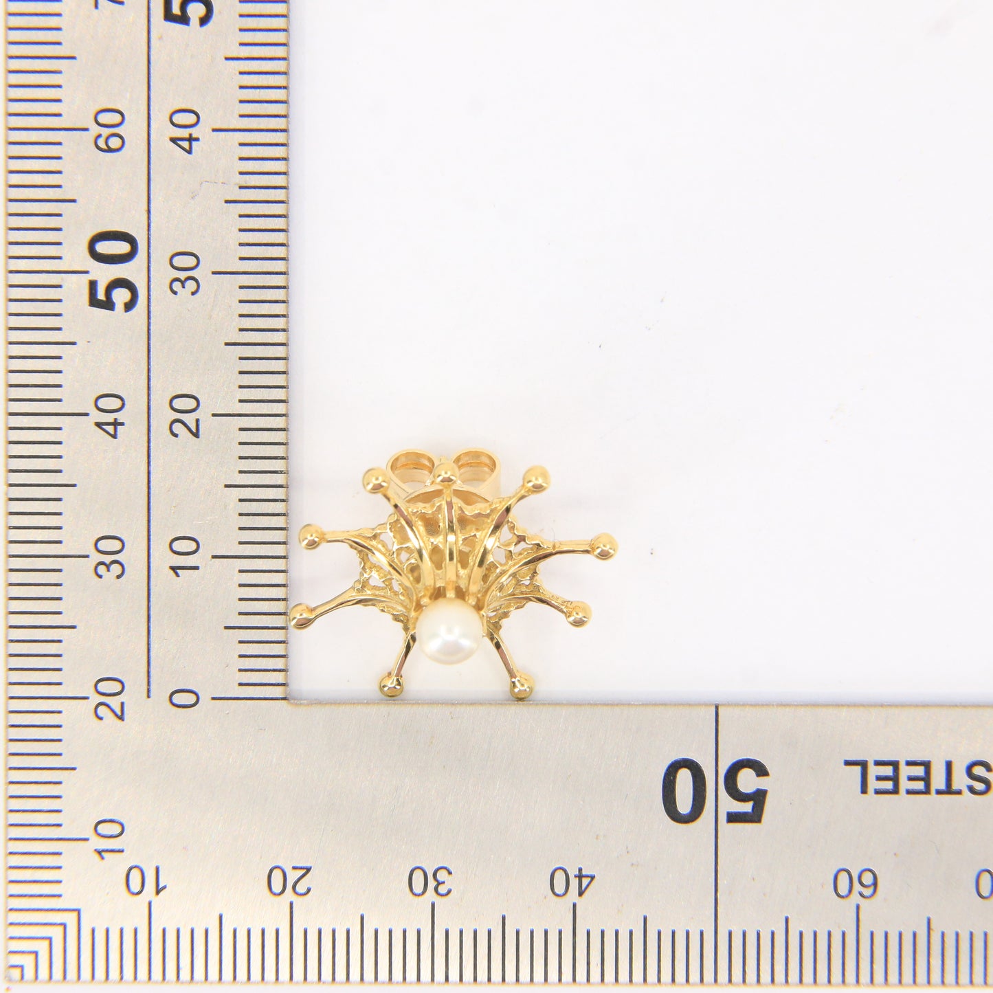 Vintage 18ct Hallmarked Stuart Devlin Jewellery Set Gold Brooch & Stud Earrings Amethyst Pearls