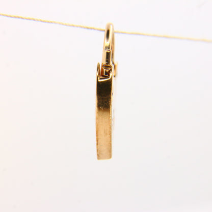 Vintage 9ct Gold Heart Lock Charm – Hallmarked Yellow Gold