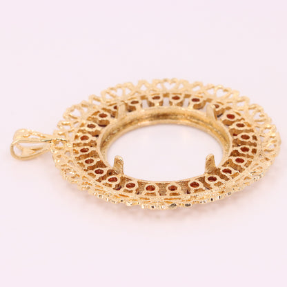Vintage 9ct Yellow Gold Hallmarked Full Sovereign Coin Frame Display Pendant